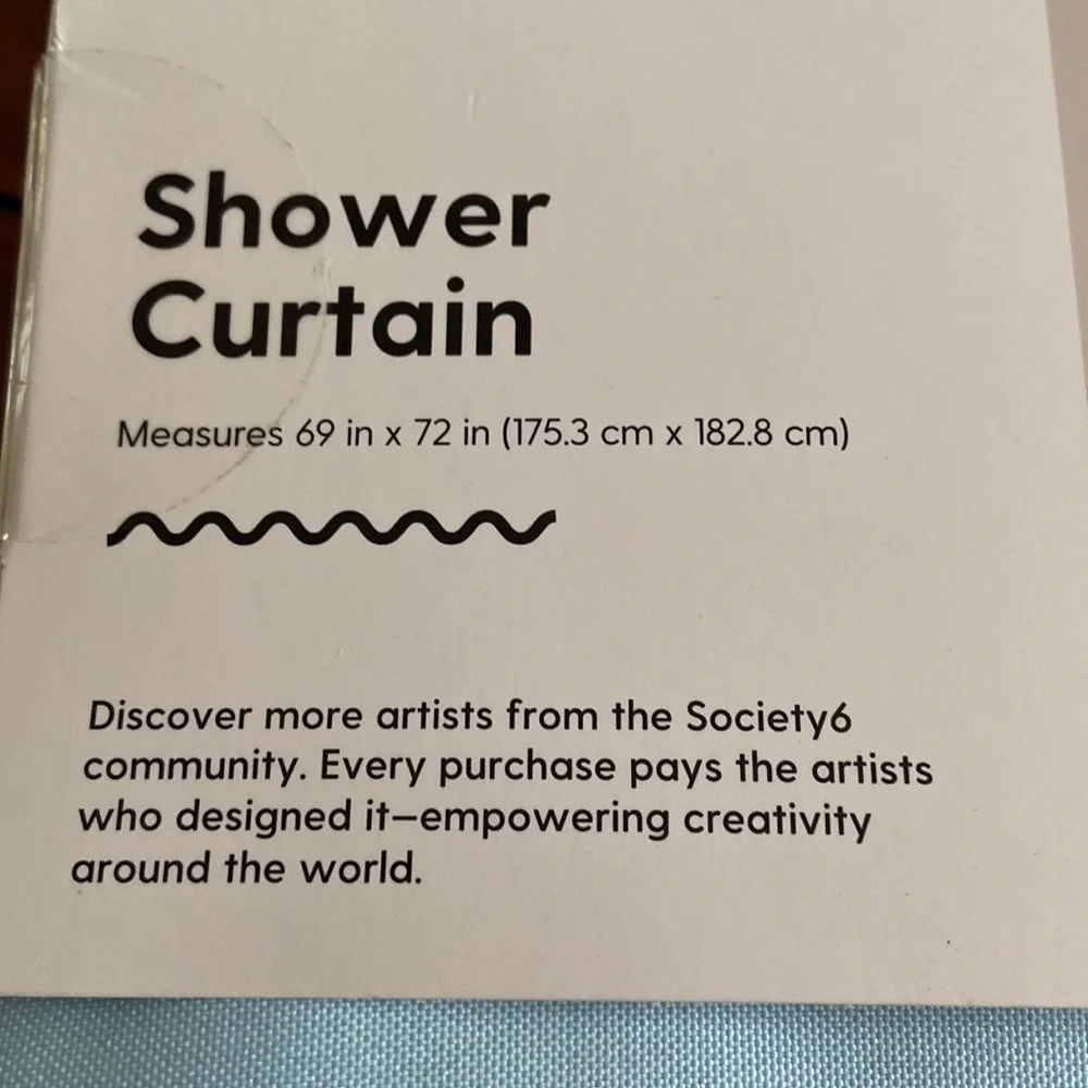 New Society 6 Black Hair Magic - Blue Shower Curtain by DorcasCreates